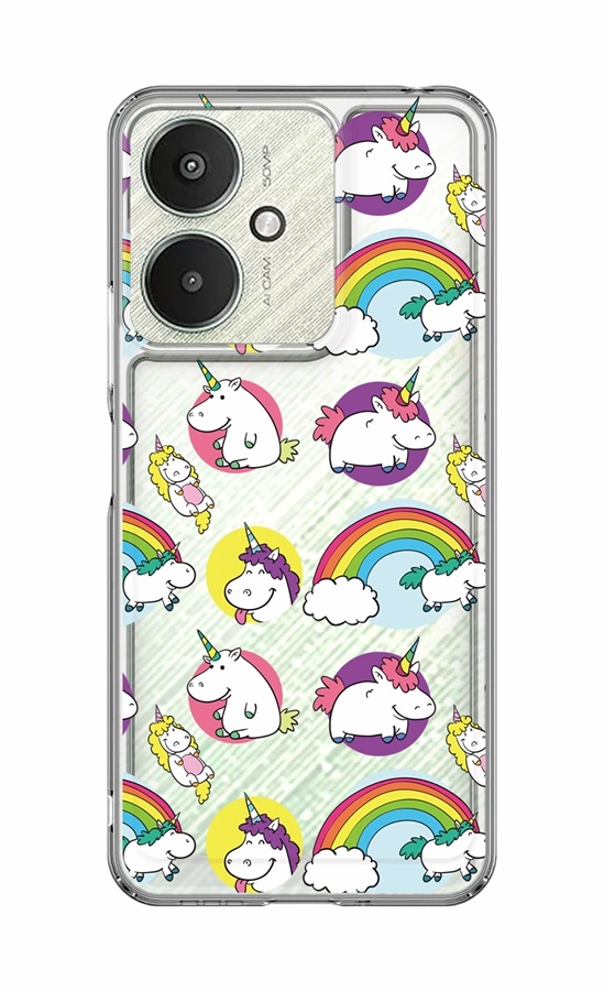 Zadní pevný kryt Image na Xiaomi Redmi 13C Chunky Unicorns
