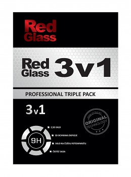 Set ochrany telefonu RedGlass na Xiaomi Redmi 9 Triple Pack