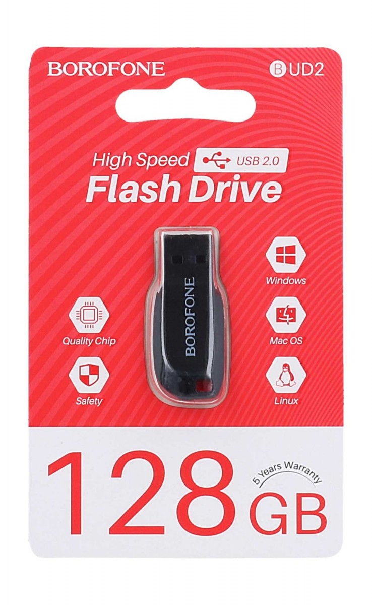 Flash disk Borofone BUD2 128GB černý