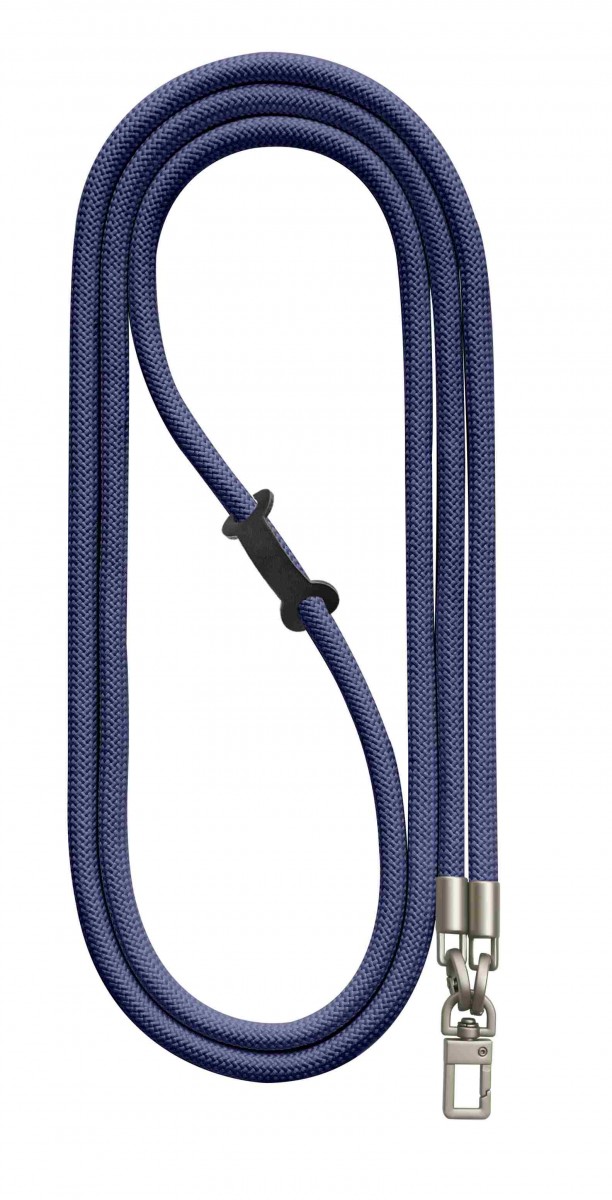 Levně Luxusní šňůrka na mobil TopQ Royal Cord Silver tmavě modrá 8 mm 128846