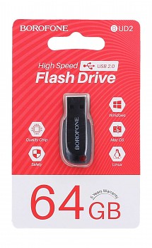 Flash disk Borofone BUD2 64GB černý