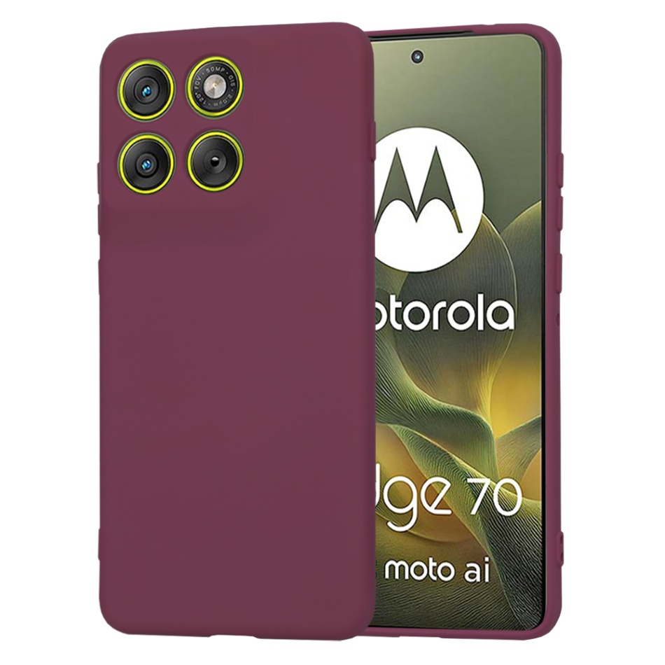 Levně Techsuit - SoftFlex - Motorola Edge 70 - švestkově červená