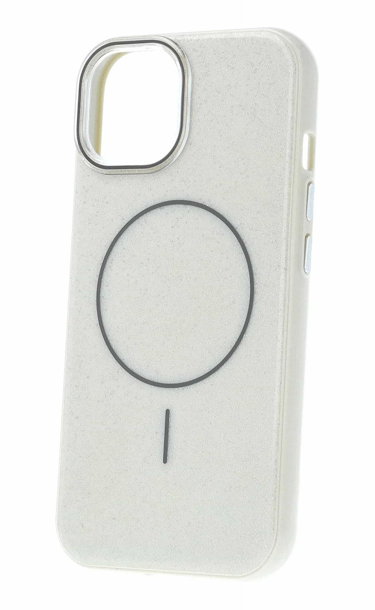 Zadní kryt Magsafe Slim Shiny pro iPhone 15 silver