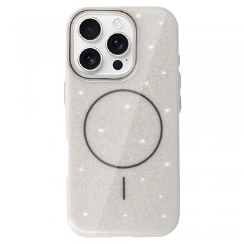 Zadní kryt Magsafe Slim Shiny pro iPhone 15 Pro silver