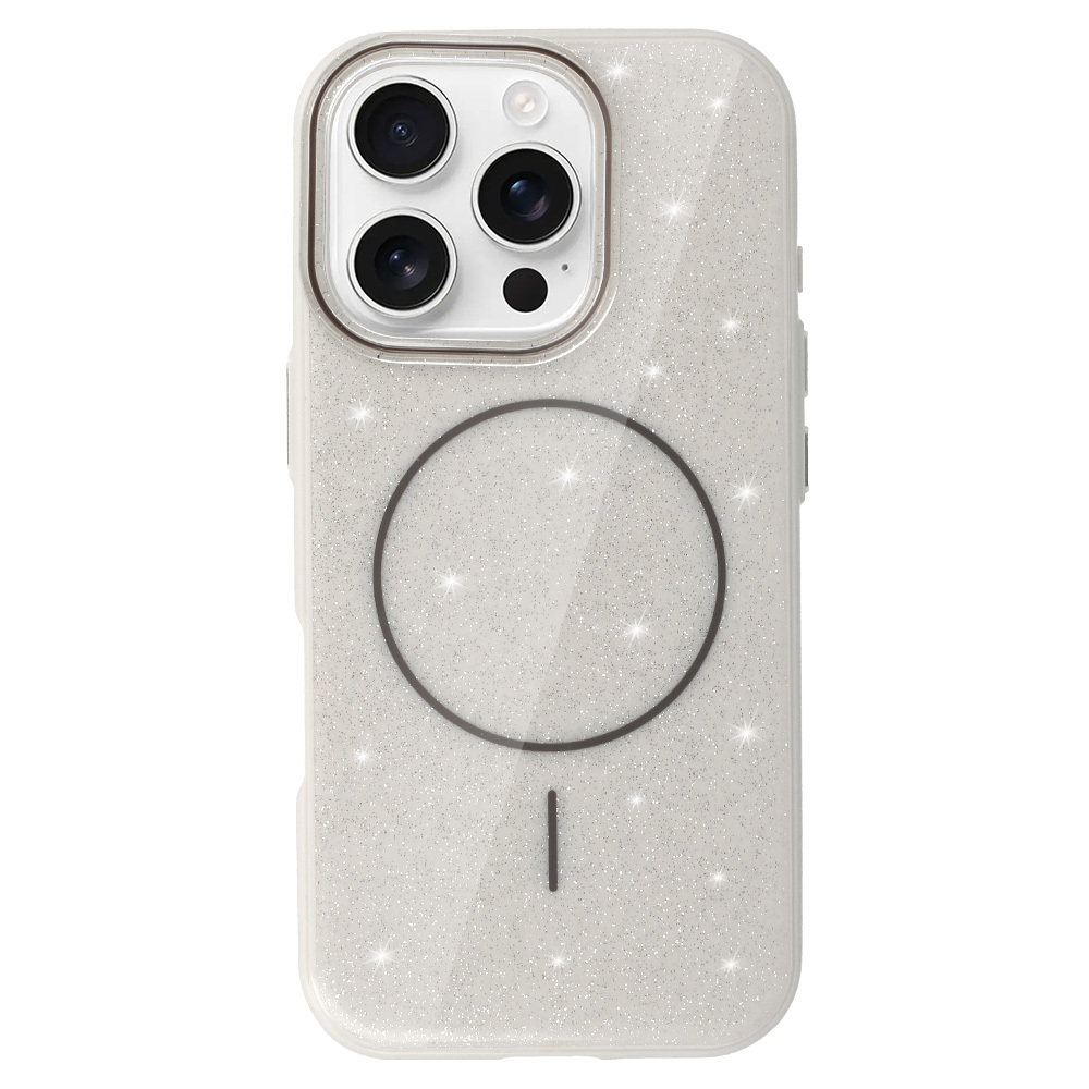 Zadní kryt Magsafe Slim Shiny pro iPhone 16 Pro Max silver