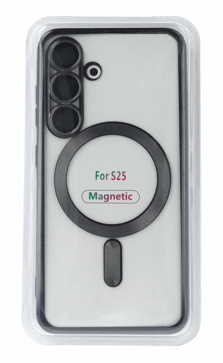 Zadní kryt Metallic Magsafe pro Samsung Galaxy S25 Black