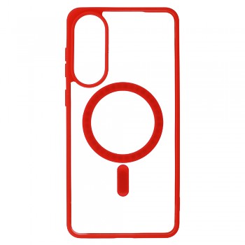 Zadní kryt Acrylic Color Magsafe pro Samsung Galaxy S25 Edge red