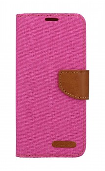 Knížkové pouzdro Canvas na Samsung A15 růžové