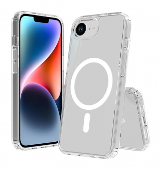 Zadní pevný kryt Clear Magnetic na iPhone 16e průhledný