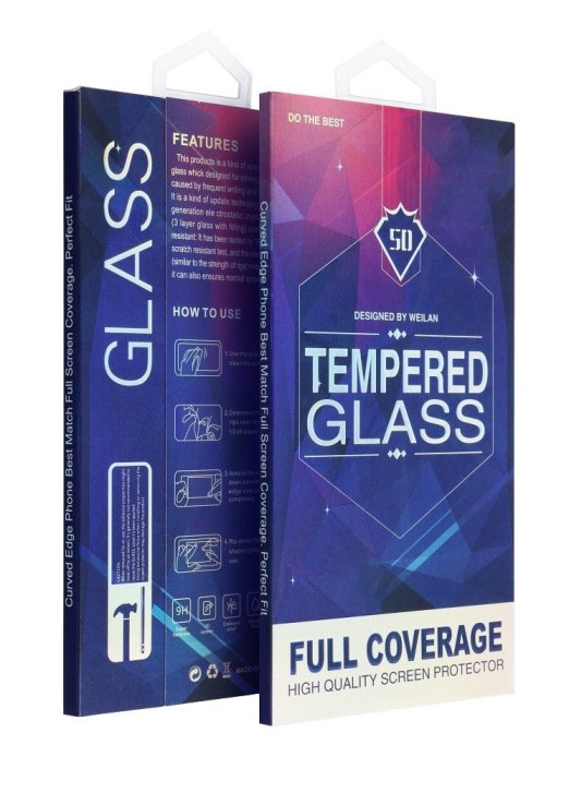 Tvrzené sklo GlowGlass na Xiaomi Redmi Note 14 Pro 5G 5D černé