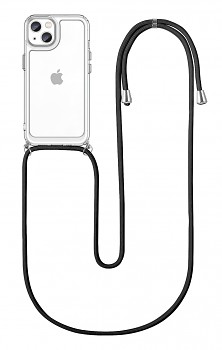 Zadní silikonový kryt na iPhone 11 se šňůrkou průhledný