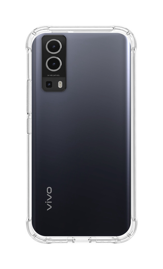 DOINK Custodia per Vivo Y52 5G / Y72 5G, Cover per Telefono in Silicone TPU Colorata e Lucida con Design Bordo Dorato - Verde