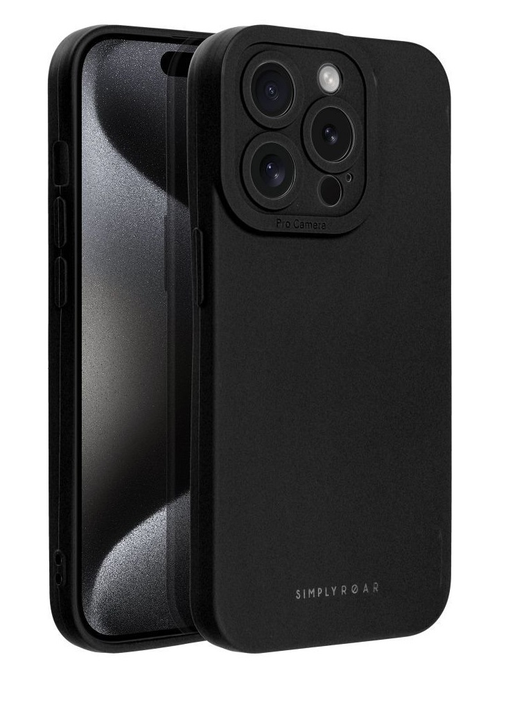 Kryt Roar Luna iPhone 15 Pro černý 109588 pouzdra na mobilní telefony od výrobce Roar Kryt Roar Luna iPhone 15 Pro černý 109588