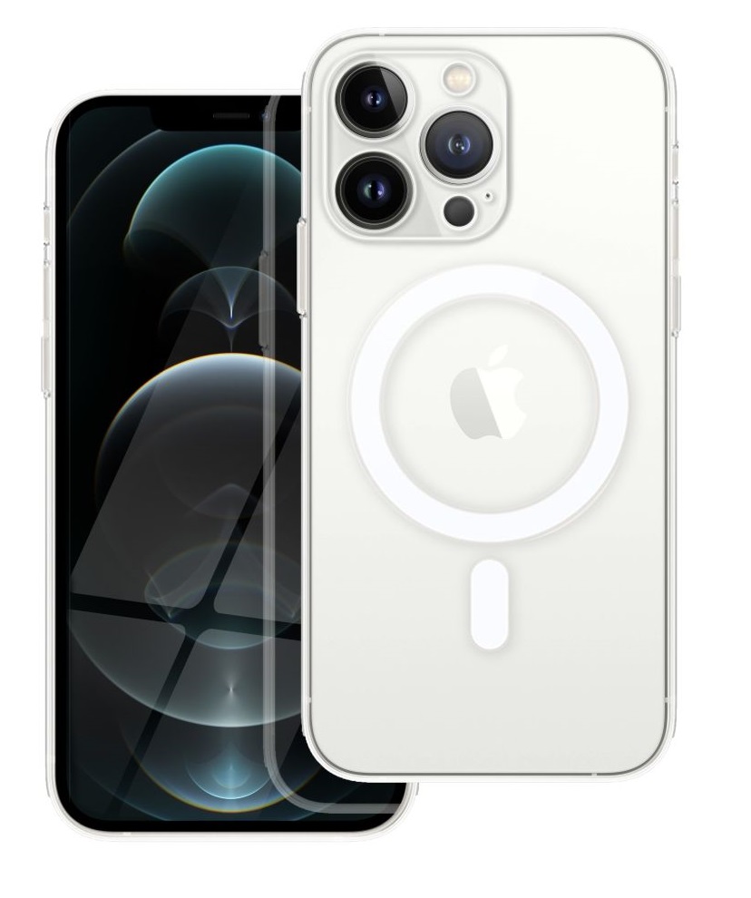 Zadní pevný kryt Clear Magnetic na iPhone 12 Pro průhledný