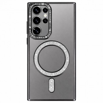 Zadní kryt Bling Magsafe pro Samsung Galaxy S26 Ultra černý