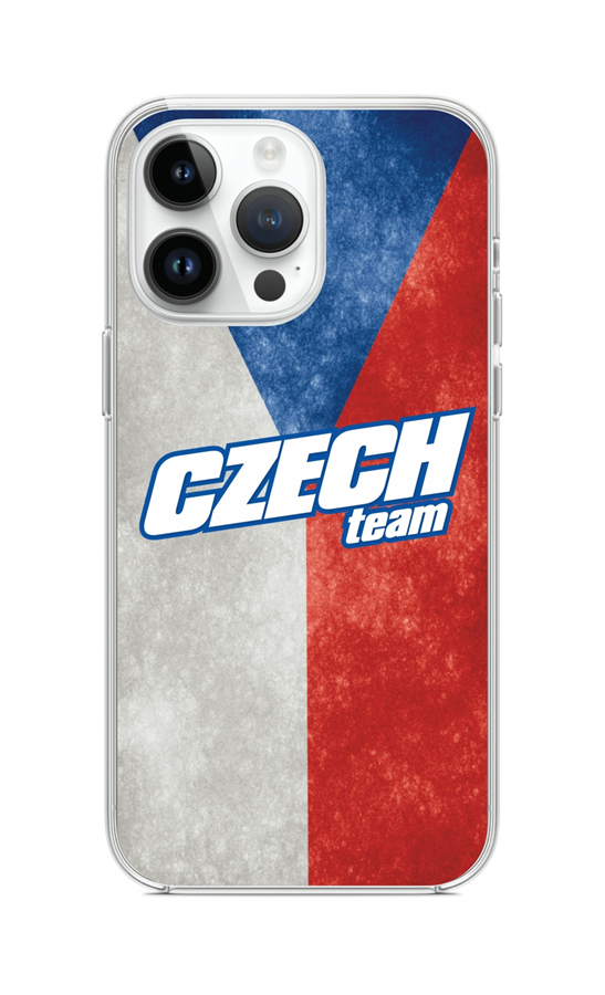 Levně Kryt TopQ iPhone 15 Pro Czech Team 99712 (pouzdro neboli obal na mobil iPhone 15 Pro)