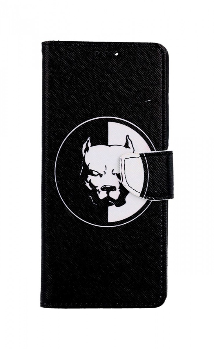 Knížkové pouzdro na Xiaomi Redmi Note 10 Pro Černobílý pitbull