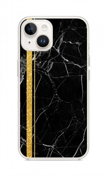 Zadní kryt STYLE na iPhone 14 Mramor černo-zlatý