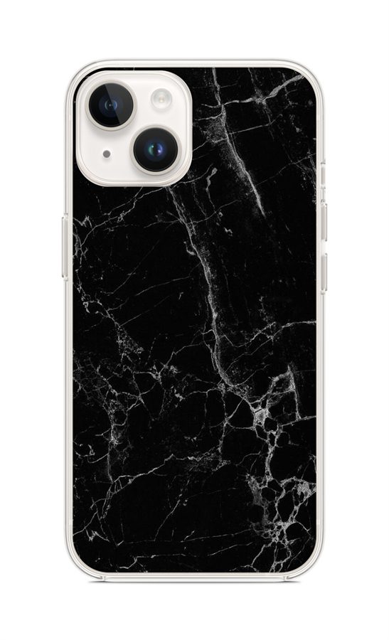 Zadní kryt STYLE na iPhone 14 Mramor černý