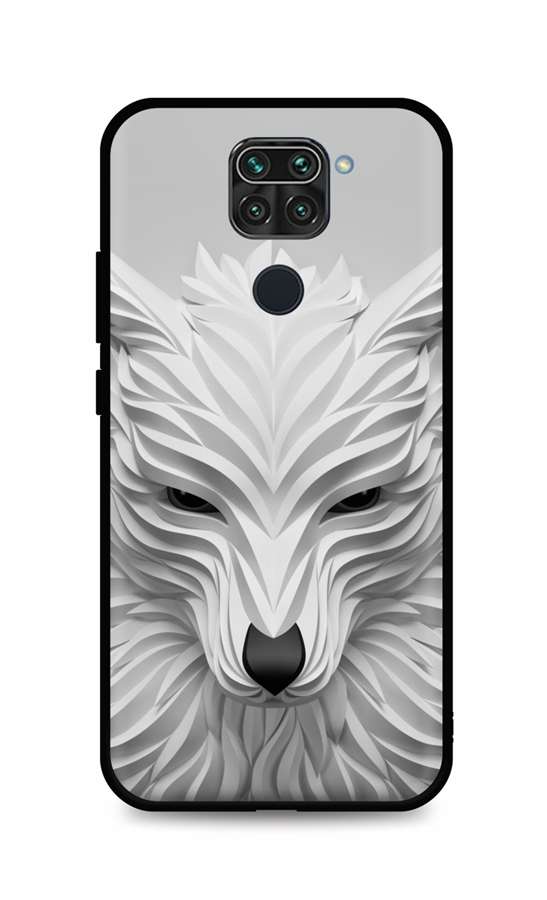 Zadní pevný kryt LUXURY na Xiaomi Redmi Note 9 Bílý vlk