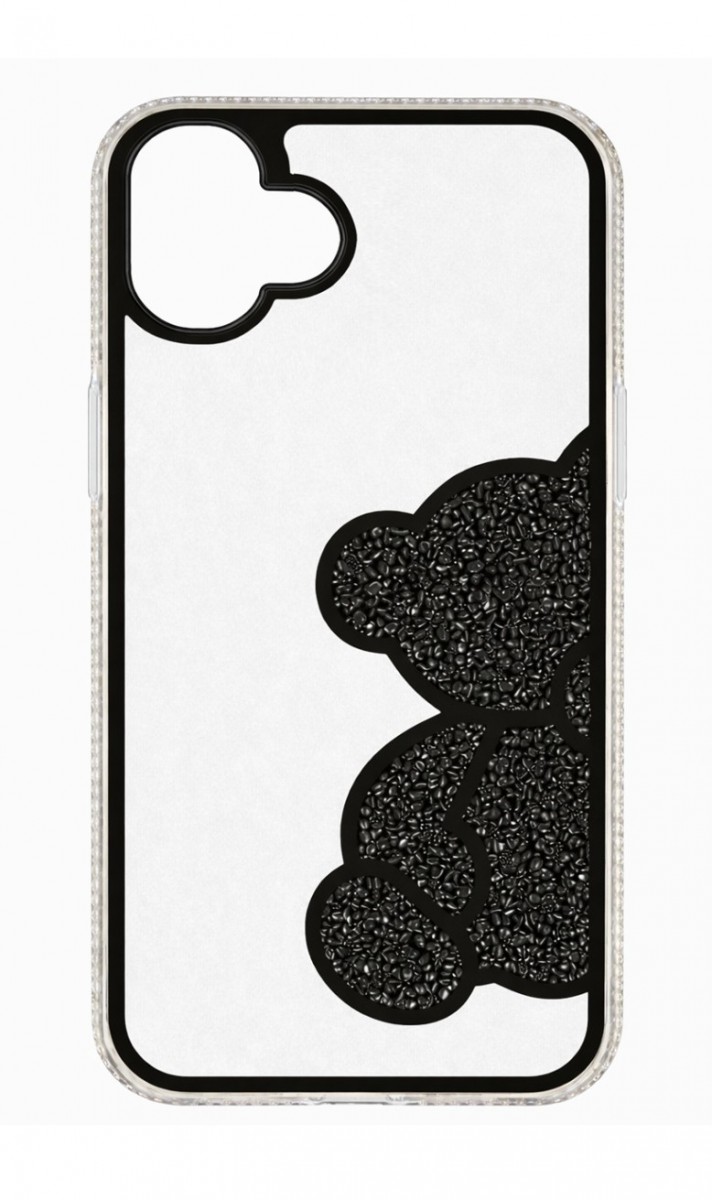 Levně Zadní kryt Teddy Bear pro iPhone 16 černý