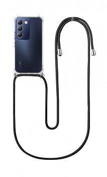 Zadní kryt na Vivo V40 SE 5G s černou šňůrkou průhledný