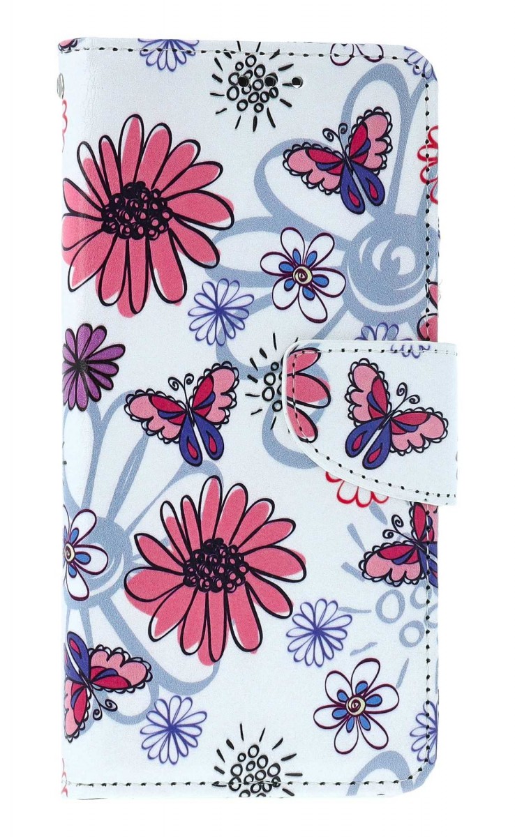 Levně Pouzdro TopQ Xiaomi Redmi Note 13 knížkové Flowers 129995 (obal neboli kryt na mobil Xiaomi Redmi Note 13)