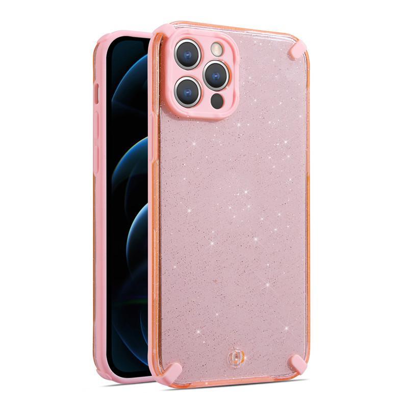 Pouzdro Armor Glitter pro Iphone 12 Pro růžové