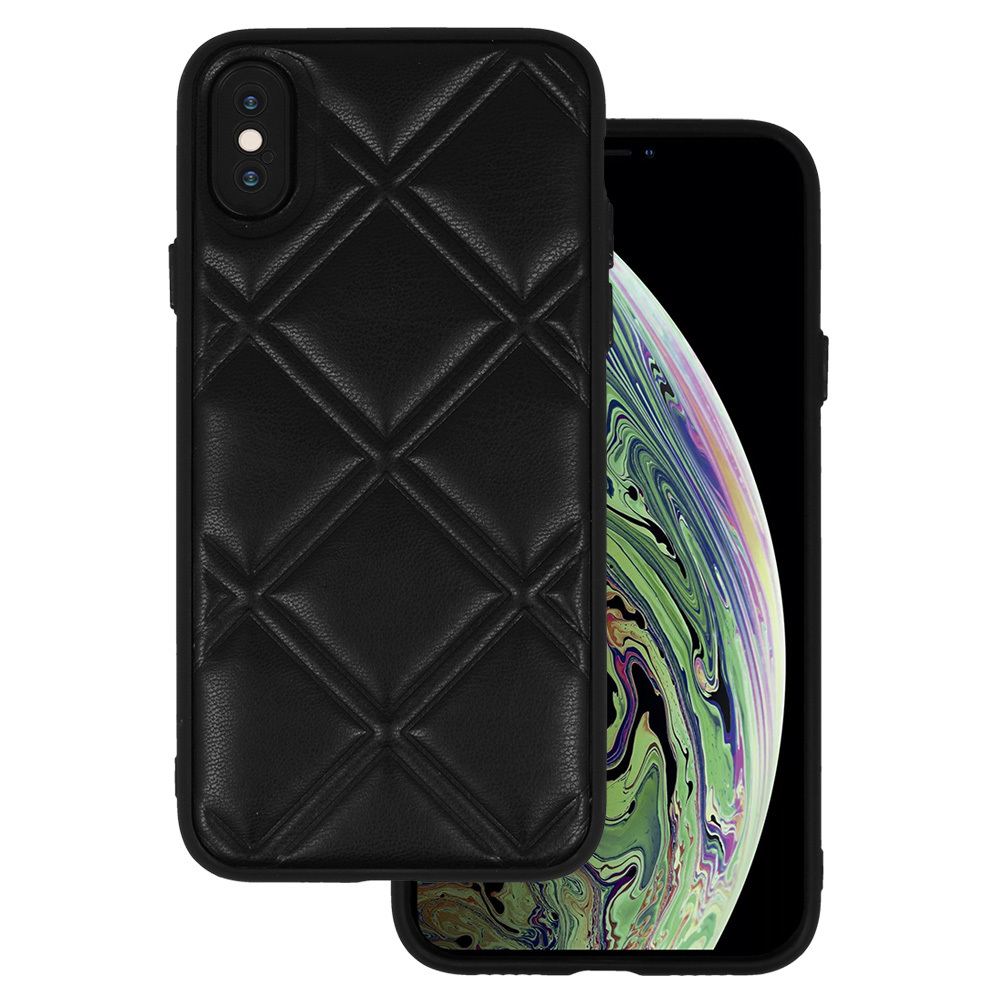 Kožené 3D pouzdro pro Iphone X/XS design 3 černé
