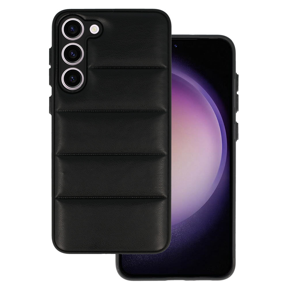 Kožené 3D pouzdro pro Samsung Galaxy S23 design 2 černé
