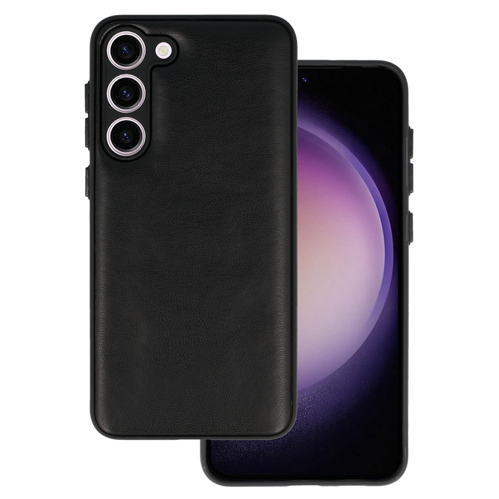 Kožené 3D pouzdro pro Samsung Galaxy S23 Plus design 1 černé