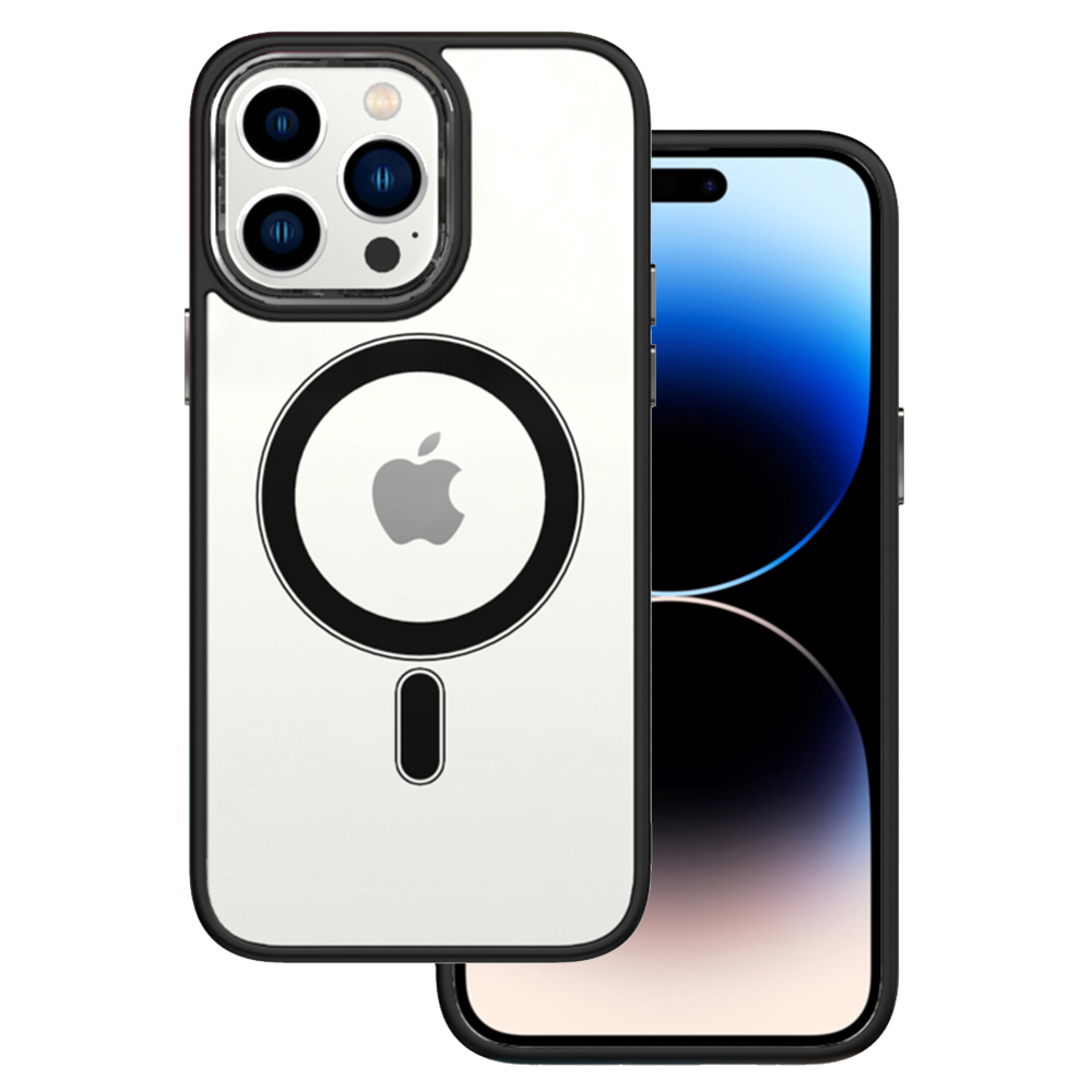 Zadní kryt Tel Protect Magnetic Clear pro Iphone 14 Black