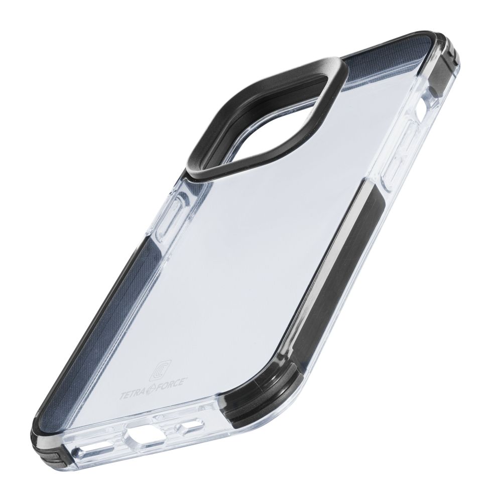 Ultra ochranné pouzdro Cellularline Tetra Force Shock-Twist pro Apple iPhone 15, 2 stupně ochrany, transparentní