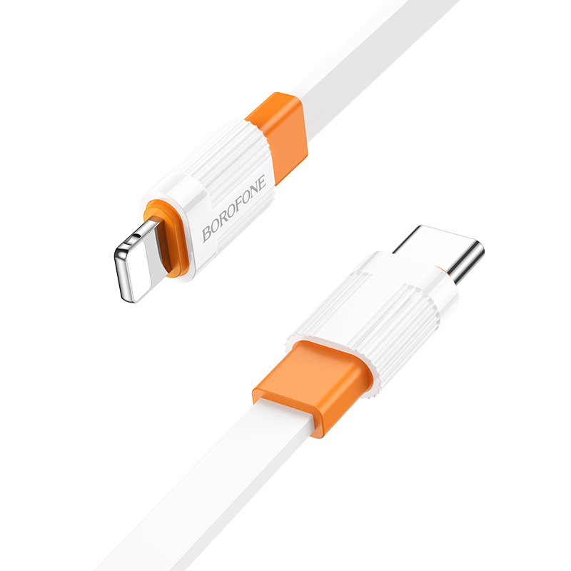 Borofone kabel BX89 Union - typ C na Lightning - PD 20W 1 metr bílo-oranžový