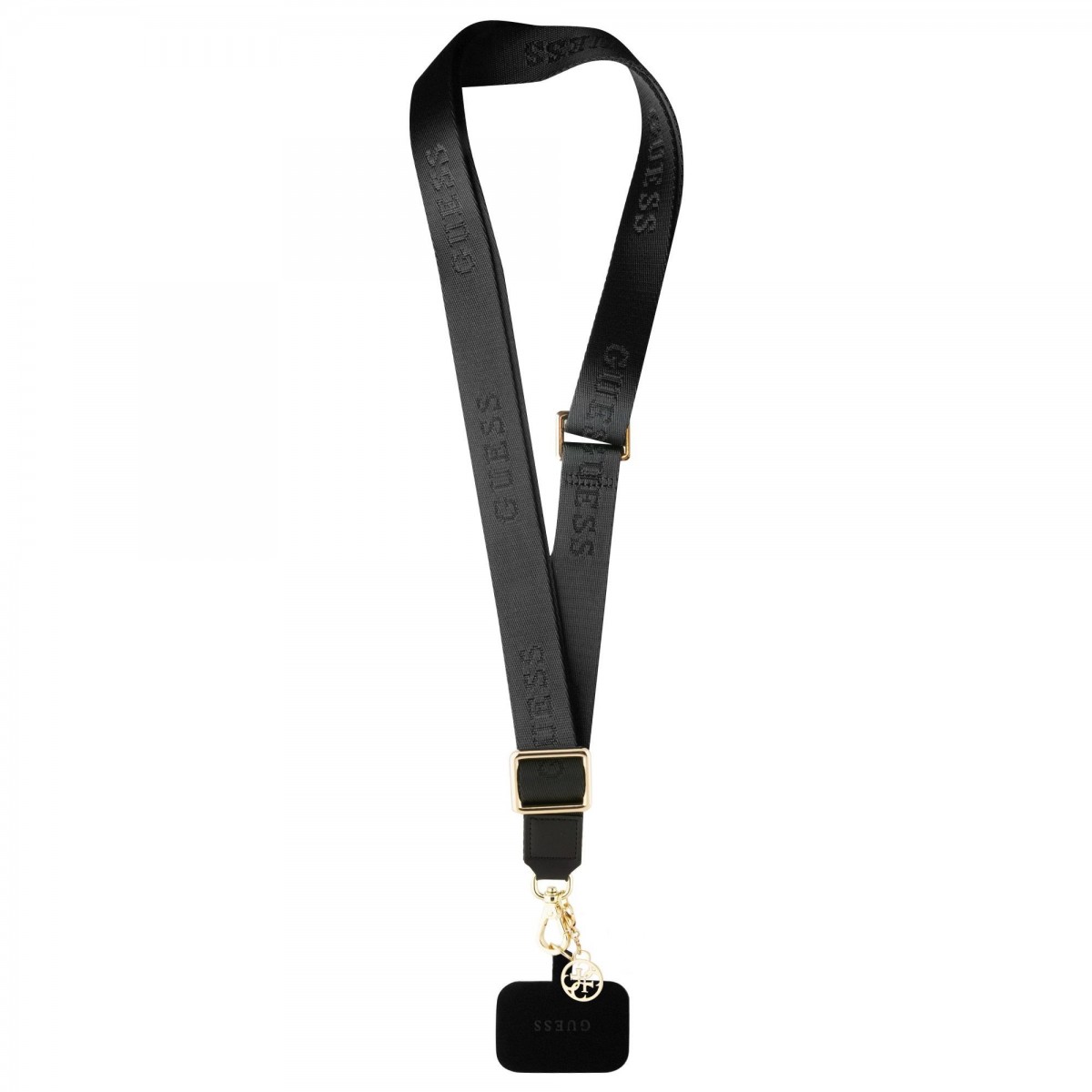 Crossbody Popruh Guess Nylon 4G Charm Black