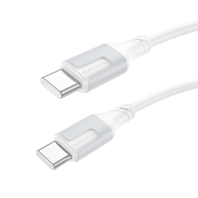 Borofone kabel BX101 Creator - typ C na typ C - 60W 3A 1 metr bílý