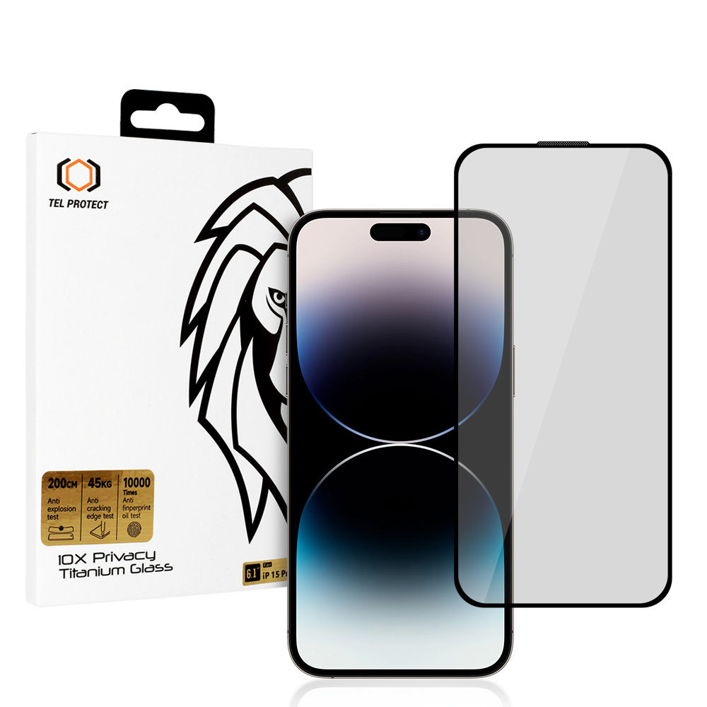 Tvrzené sklo 10X Privacy Titanium pro iPhone 13 - 13 Pro - 16e