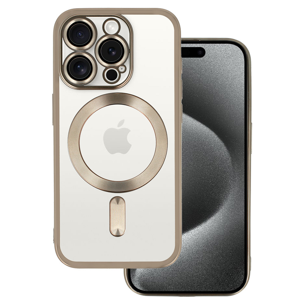 Zadní kryt Metallic MagSafe pro iPhone 15 Plus Titanium