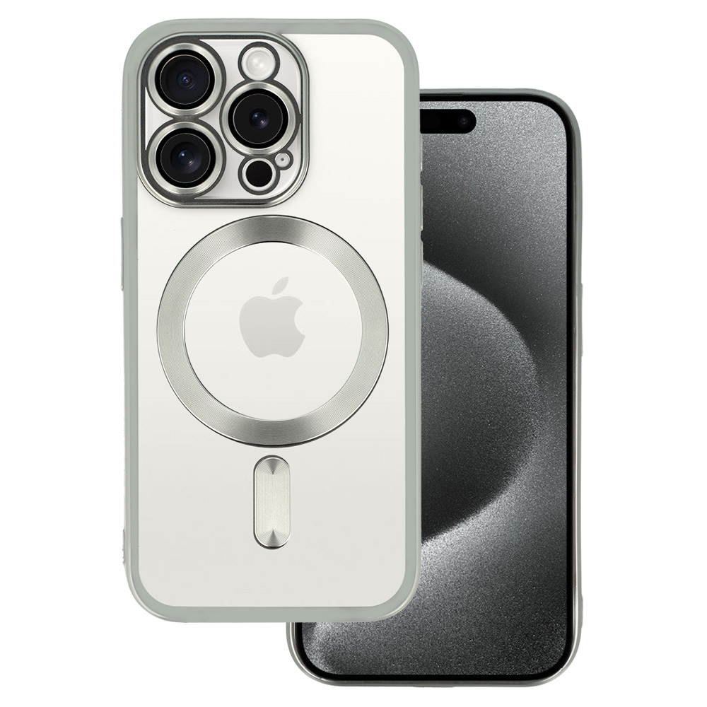 Zadní kryt Metallic MagSafe pro iPhone 14 Pro Silver