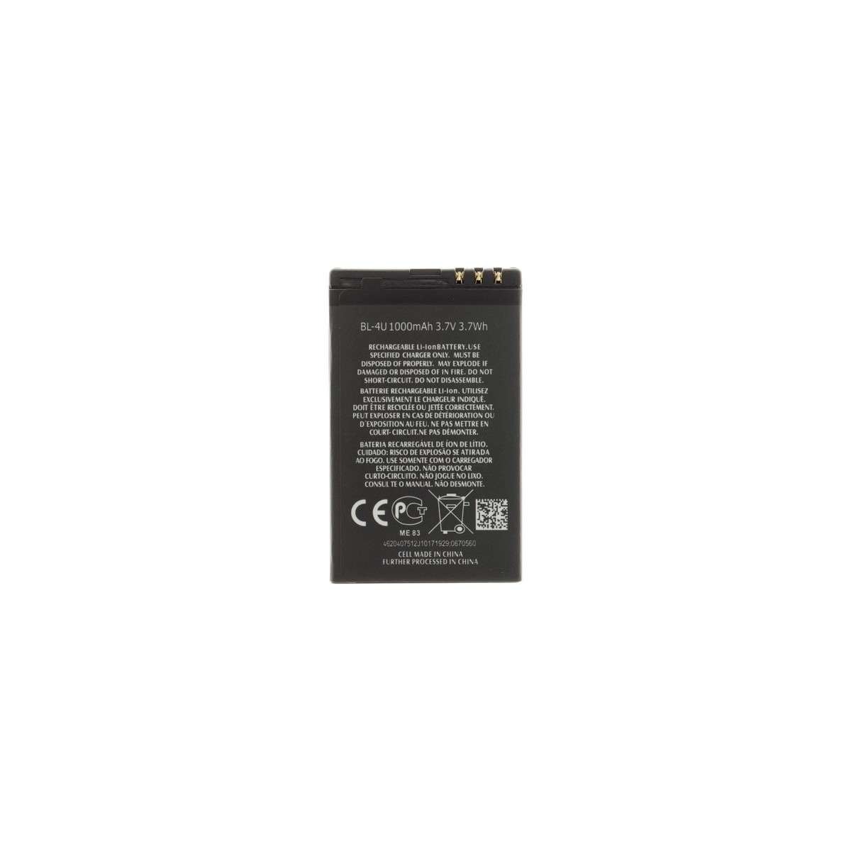 Baterie BL-4U pro Nokia 1000mAh Li-Ion (OEM)