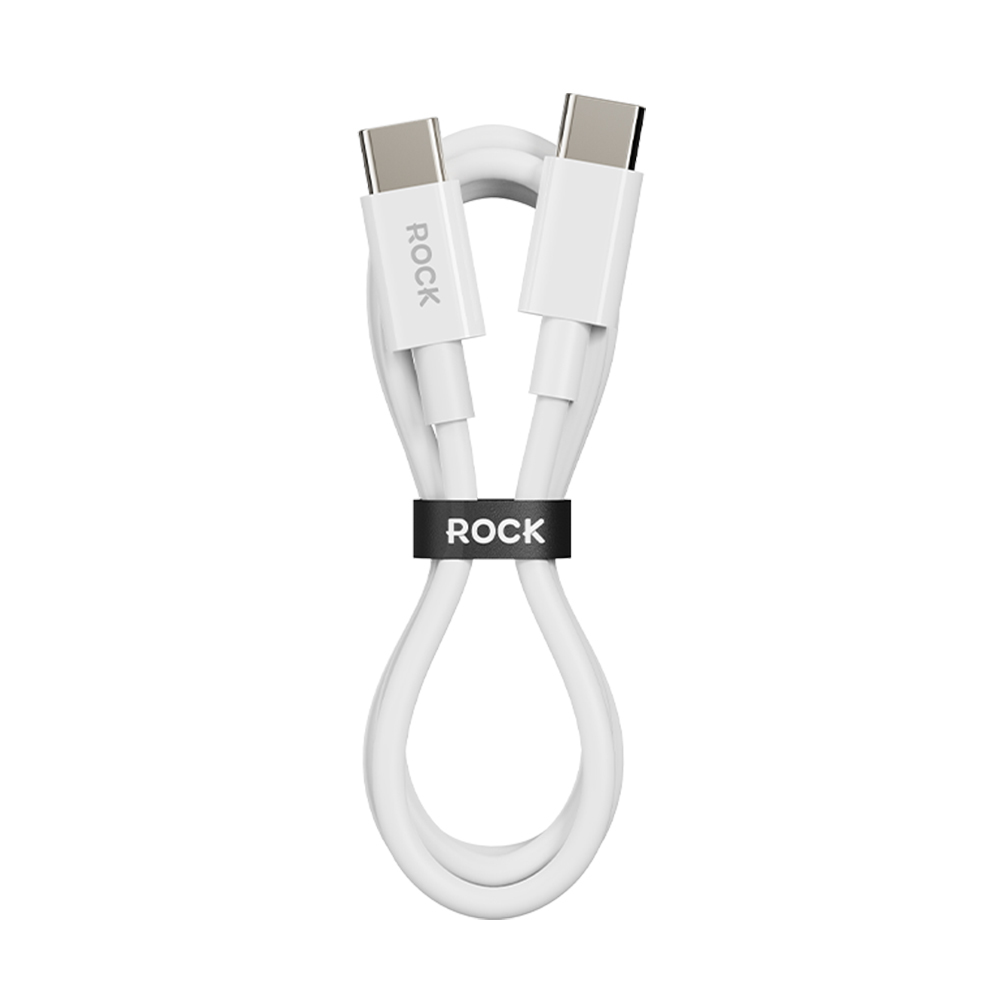 Datový kabel Rock Cable P8 Basic Series USB-C - USB-C PD 60W 3A 1m bílý