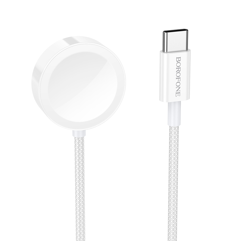 Bezdrátová nabíječka Borofone BQ37 Star 2,5W pro iWatch 1-9, SE-SE2, Samsung Ultra-Ultra2 bílá