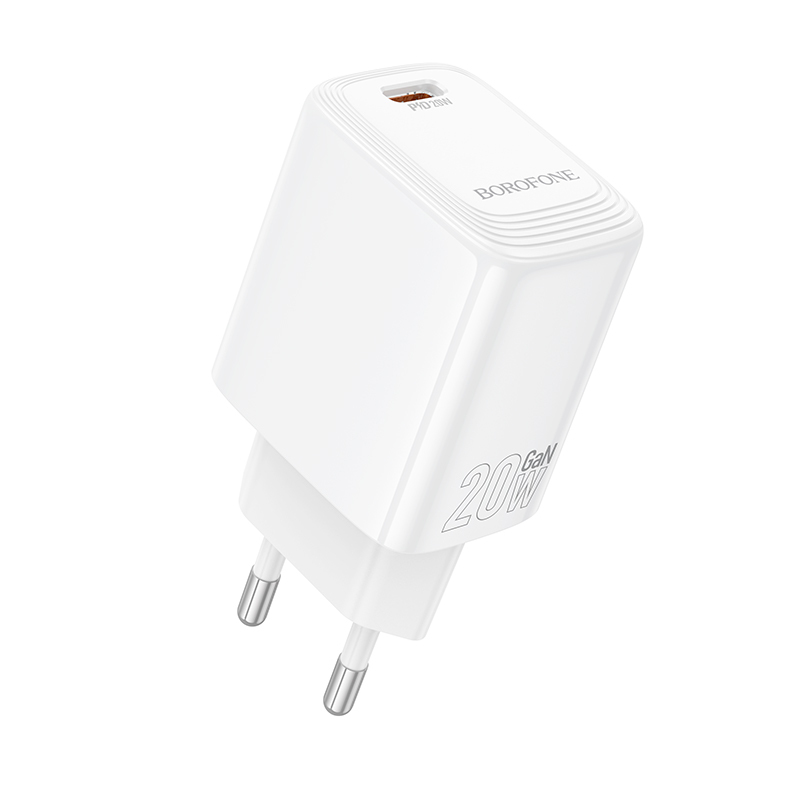 Adaptér Borofone BN26 Fuente s funkcí rychlonabíjení 20W bílý