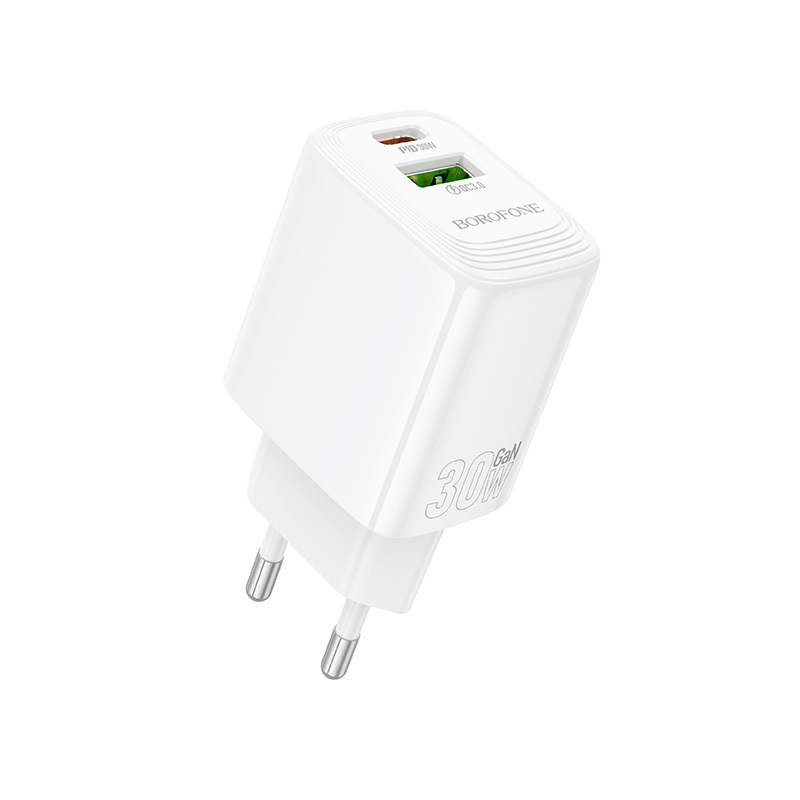 Adaptér Borofone BN29 Fuente s funkcí rychlonabíjení 30W Dual bílý