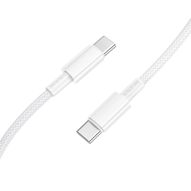 Datový kabel Borofone BX117 Source USB-C - USB-C PD 60W 3A 1m bílý
