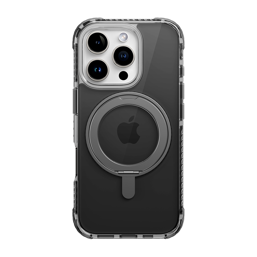 Zadní kryt Rock Rotating Stand Crystal Series Magnetic pro iPhone 16 Pro černý