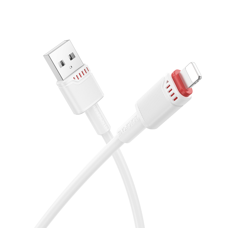 Datový kabel Borofone BX110 Beneficio USB-A na Lightning 2,4A 1m bílý