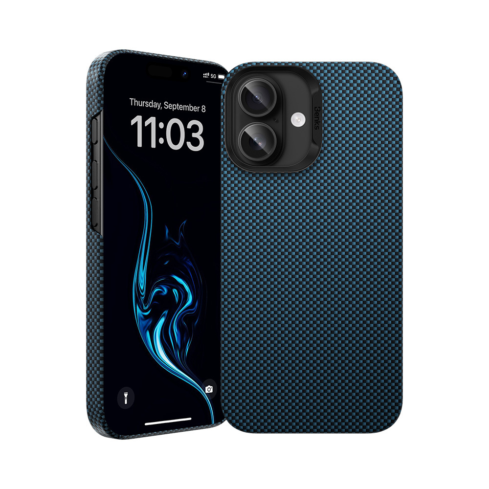 Zadní kryt Benks Magnetic Armor Tint Kevlar 1000D (0064) pro iPhone 16 Plus blue