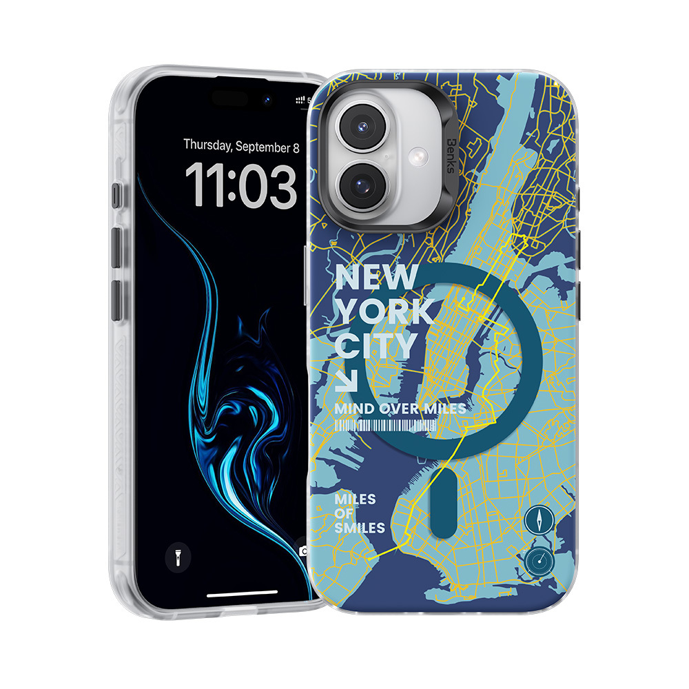 Zadní kryt Benks Magnetic City New York pro iPhone 16 Plus