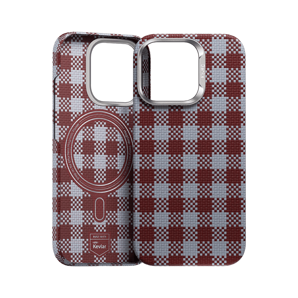 Zadní kryt Benks Magnetic Armor Vichy Kevlar (RF65) pro iPhone 16 Pro red